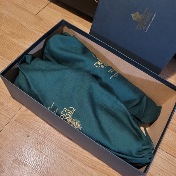 Crockett & Jones Highbury Black Derby Shoes - Picture 6 of 10